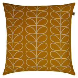Orla Kiely Linear Stem Cushion, Persimmon Sunflower